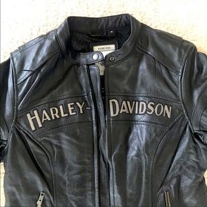 Black Harley leather jacket